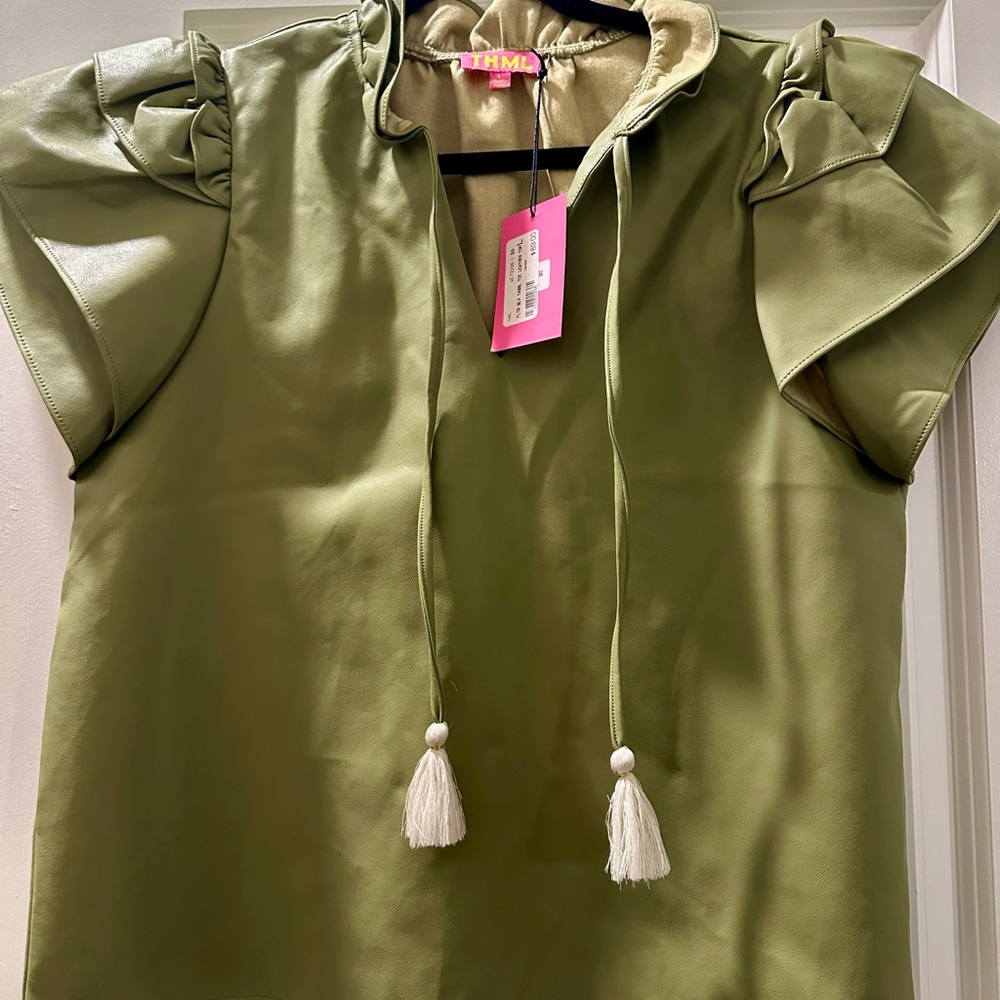 THML Light Green top with Tassels
Brand new with tags